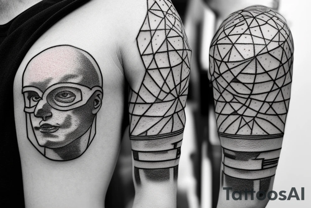 Newsboy cap with a soccer ball in old school style tattoo idea