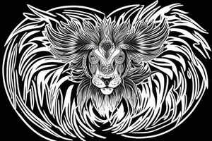 Mystical lion dragon shaman pegasus
Lions mane
Dragons wings
Dragons claws
Crystal ball
Vertical orientation
Vertically stacked
Dark
Spiritual
Simple lines
No white lines tattoo idea