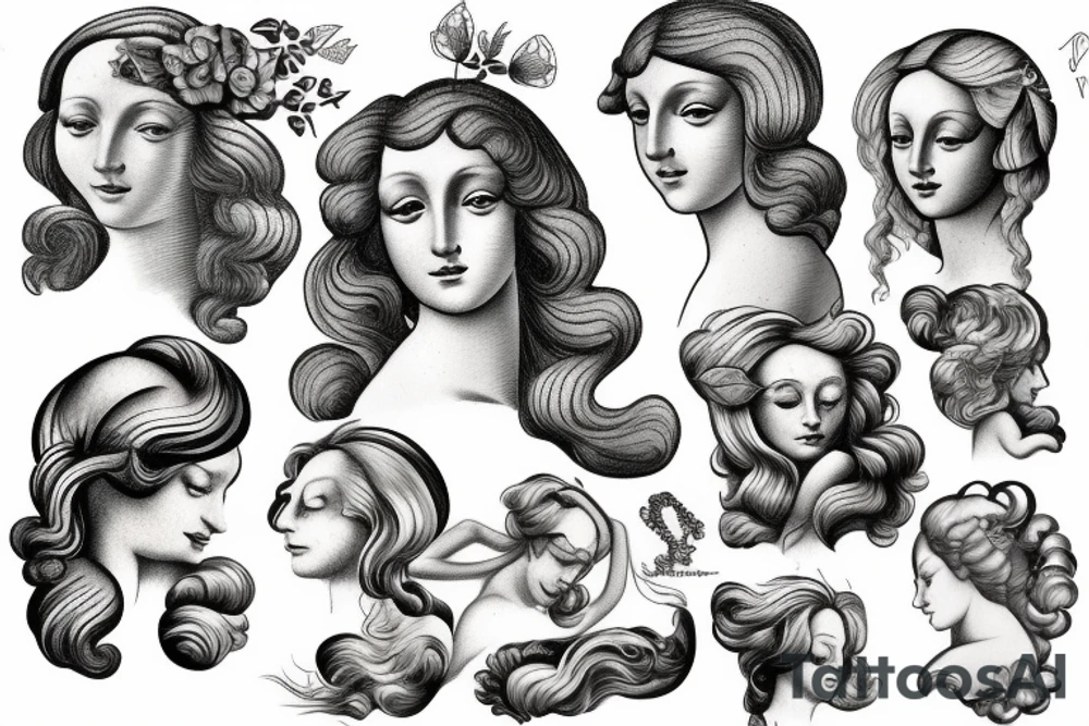 botticelli venus tattoo idea