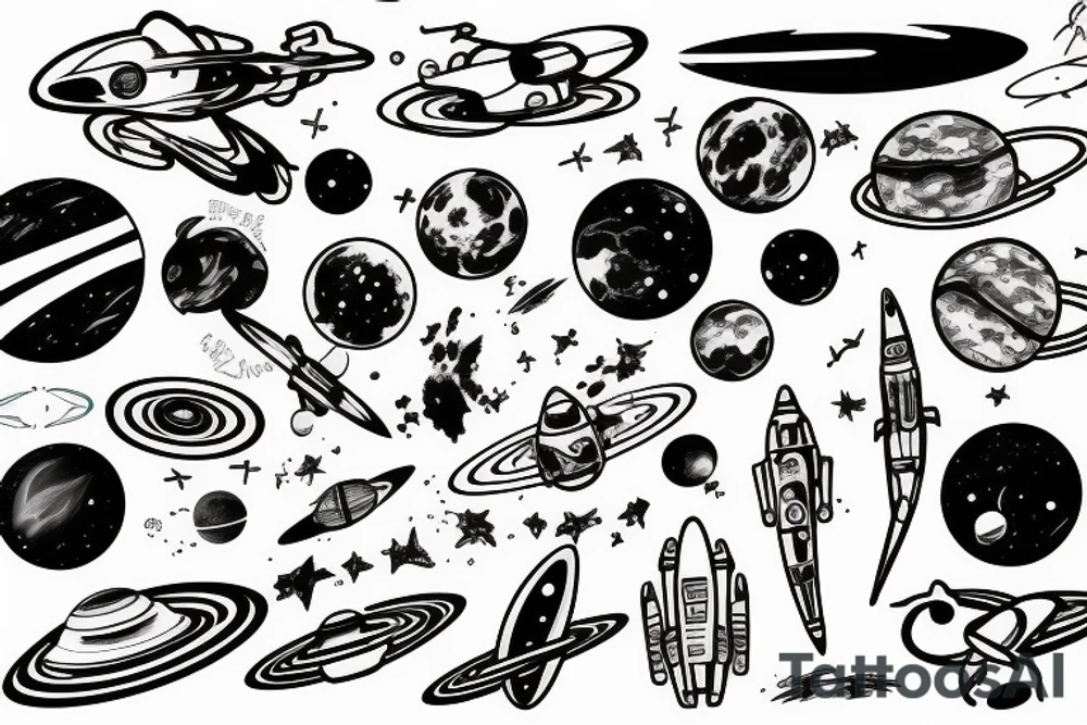 space, sport, Syfy, galaxy tattoo idea
