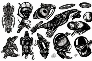 space, sport, Syfy, galaxy tattoo idea