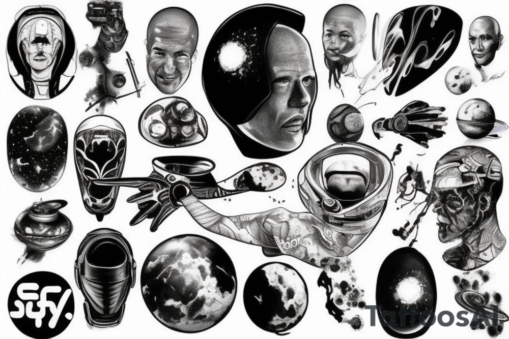 space, sport, Syfy, galaxy tattoo idea