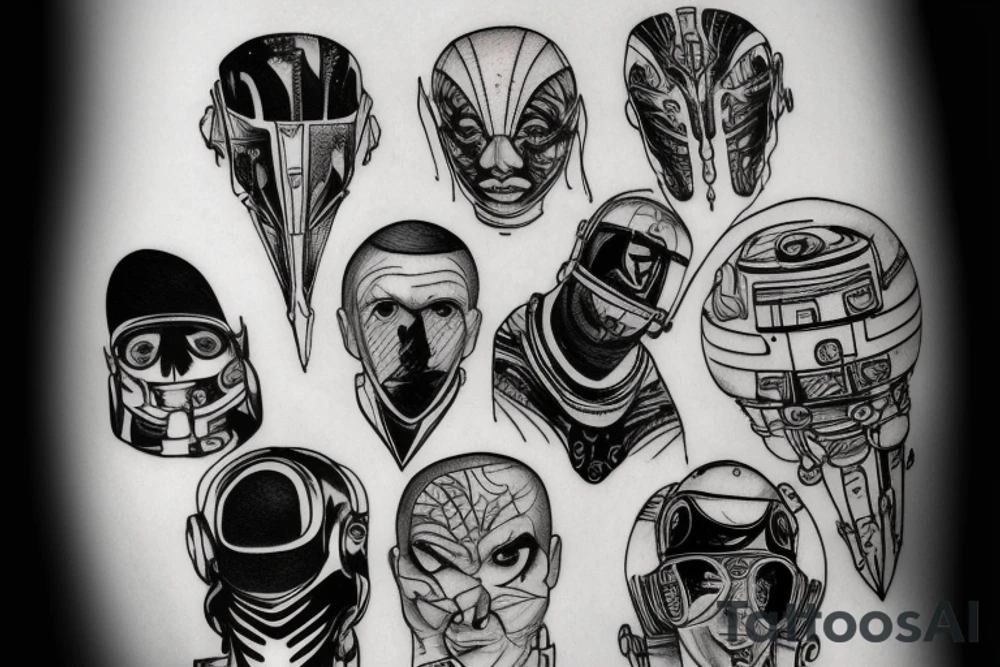 space, sport, Syfy, galaxy, cyberpunk tattoo idea