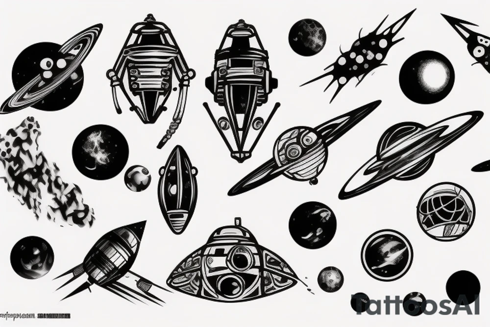space, sport, Syfy, galaxy, 
steampunk tattoo idea
