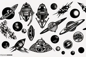 space, sport, Syfy, galaxy, 
steampunk tattoo idea