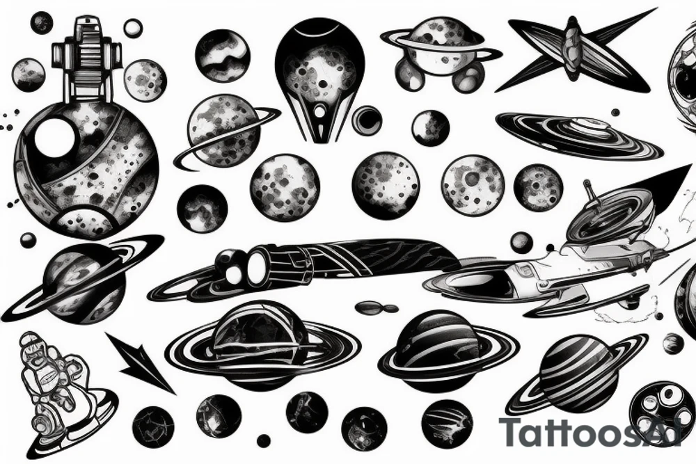 space, sport, Syfy, galaxy, 
steampunk tattoo idea