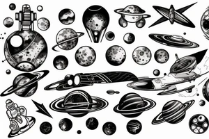 space, sport, Syfy, galaxy, 
steampunk tattoo idea