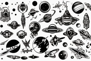 space, sport, Syfy, galaxy, 
steampunk tattoo idea
