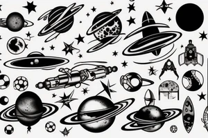 space, sport, Syfy, galaxy, 
steampunk tattoo idea