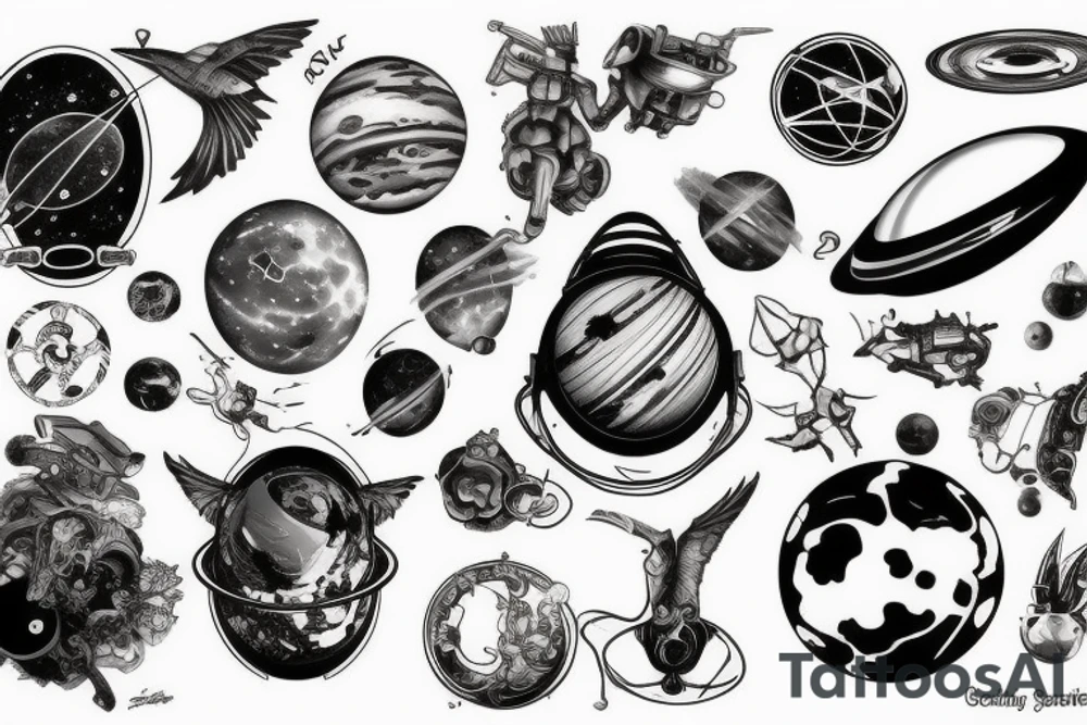 space, sport, Syfy, galaxy, 
steampunk tattoo idea