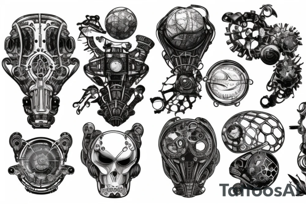 space, sport, Syfy, galaxy, 
steampunk tattoo idea