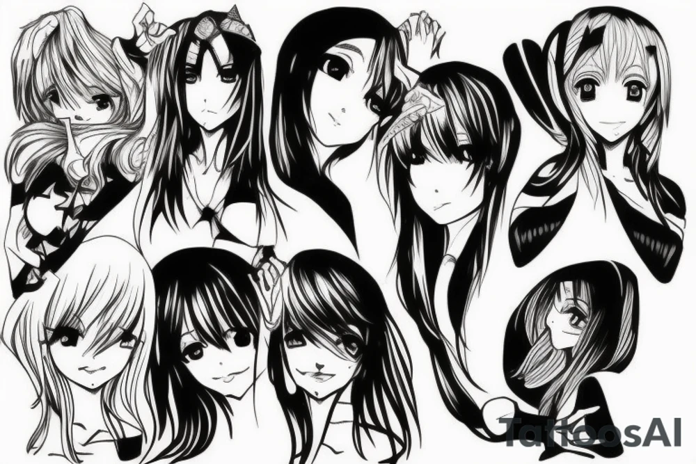 Anime upper right shoulder tattoo tattoo idea