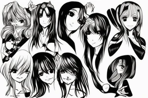 Anime upper right shoulder tattoo tattoo idea