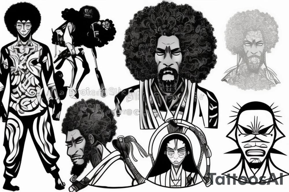 Afro samurai shoulder tattoo tattoo idea