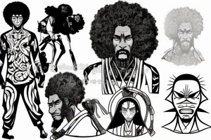 Afro samurai shoulder tattoo tattoo idea