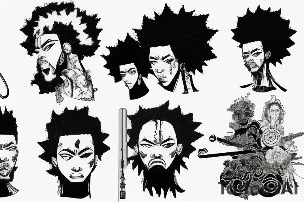 Afro samurai shoulder tattoo tattoo idea