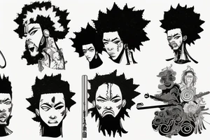 Afro samurai shoulder tattoo tattoo idea