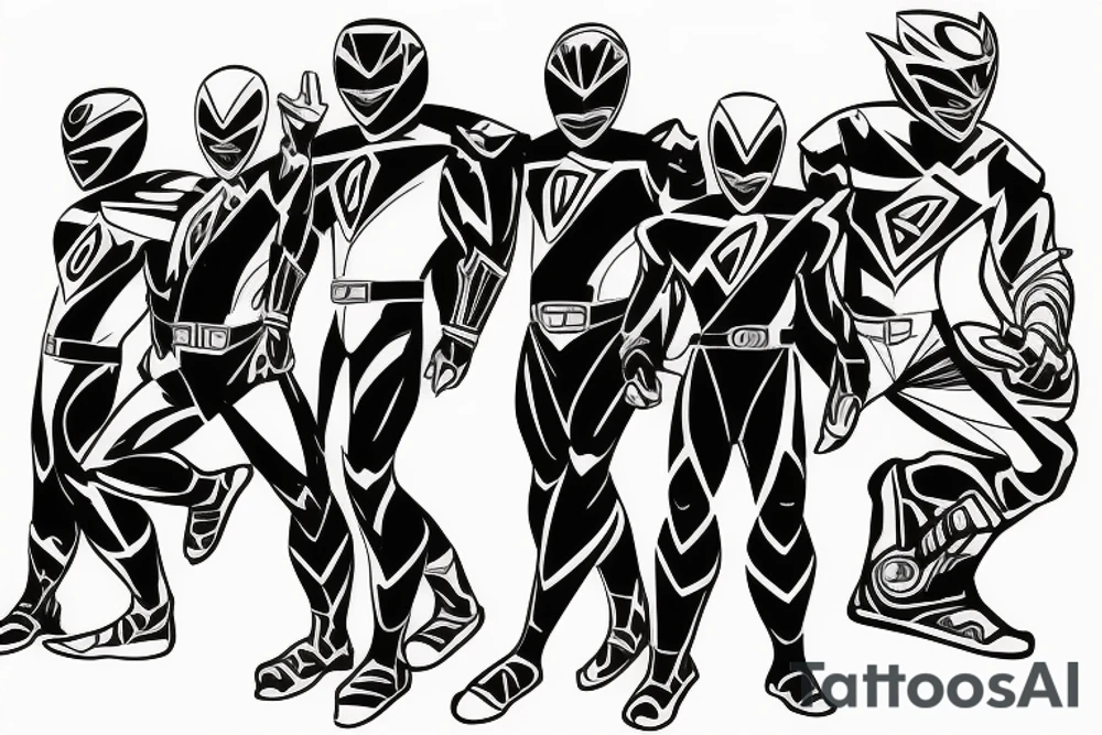 Green mighty morphin power ranger tattoo idea