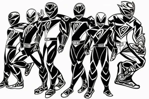 Green mighty morphin power ranger tattoo idea