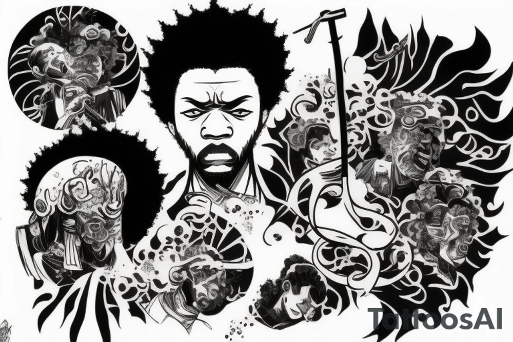 Afro samurai tattoo idea