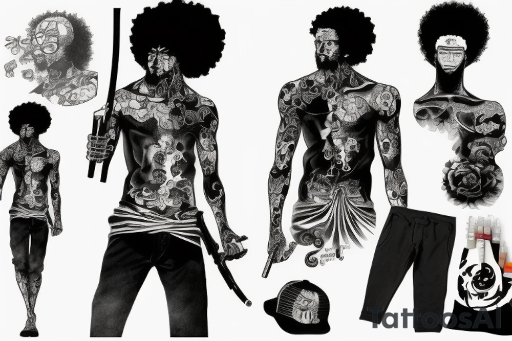 Afro samurai tattoo idea