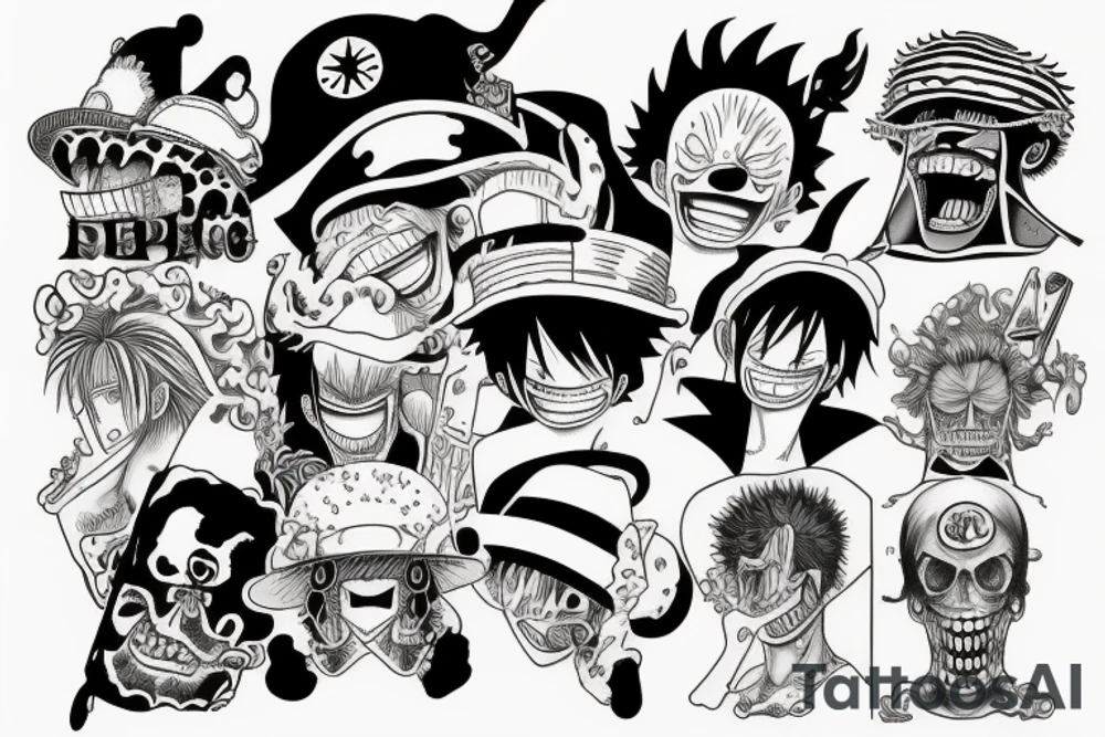 One piece tattoo idea