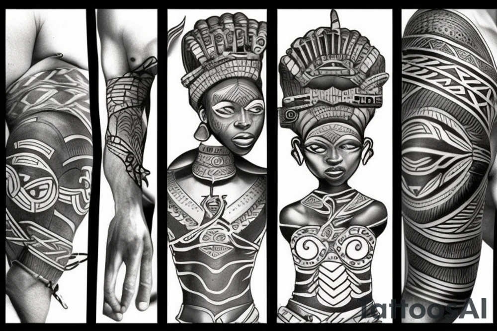 African warrior tattoo idea