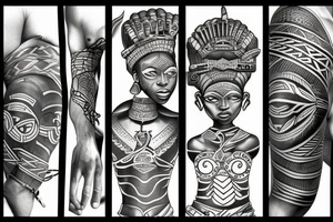 African warrior tattoo idea