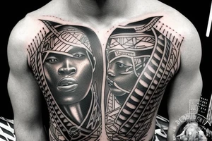 African warrior tattoo idea