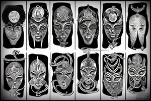 African warrior tattoo idea