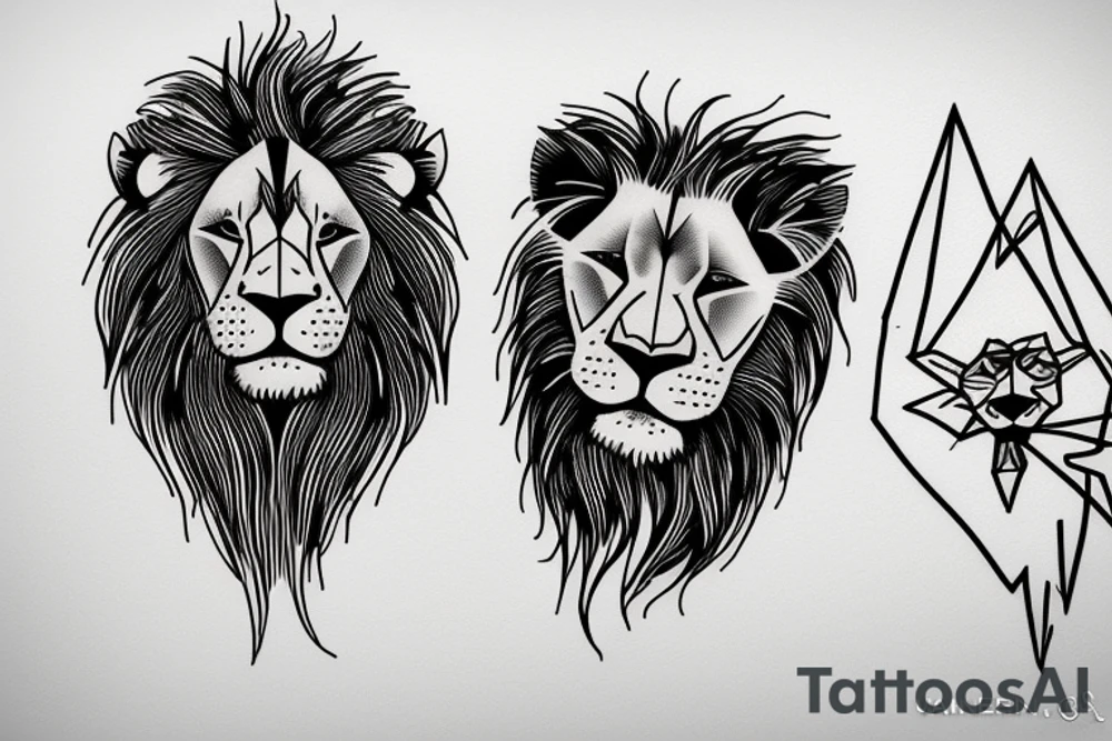 Lion and lamb tattoo idea