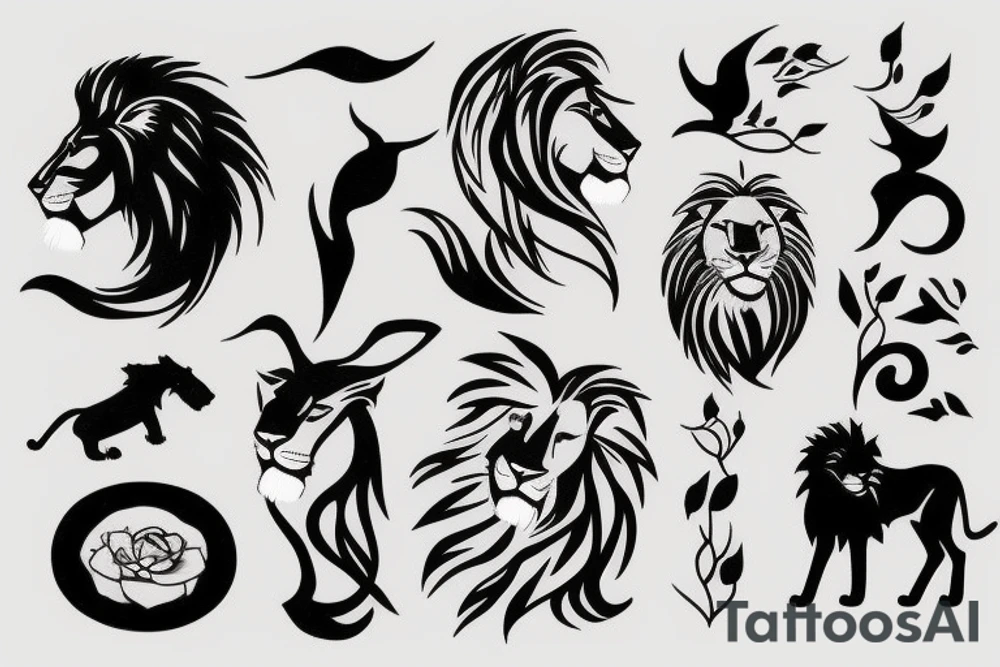 Lion and lamb tattoo idea