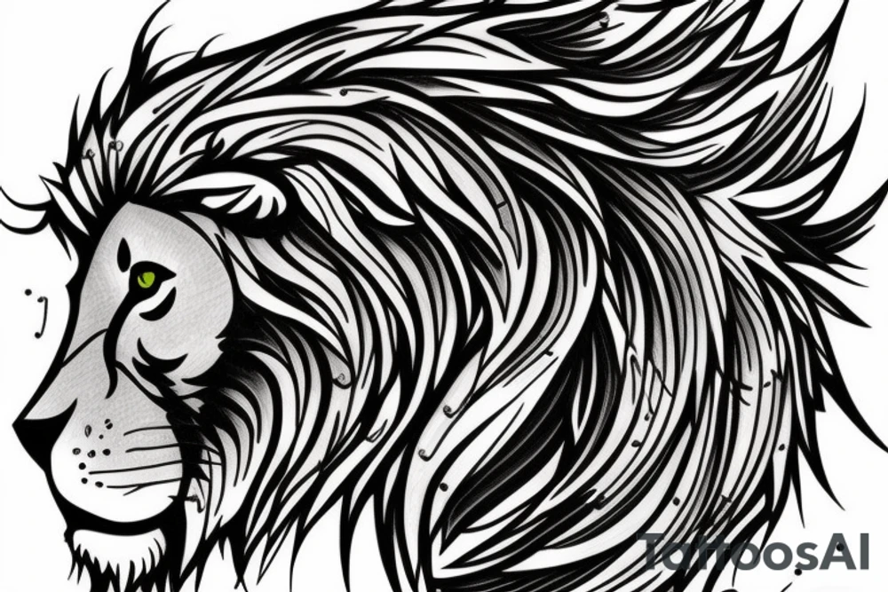 Lion and lamb tattoo idea