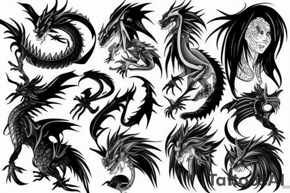 Anime dragon tattoo idea