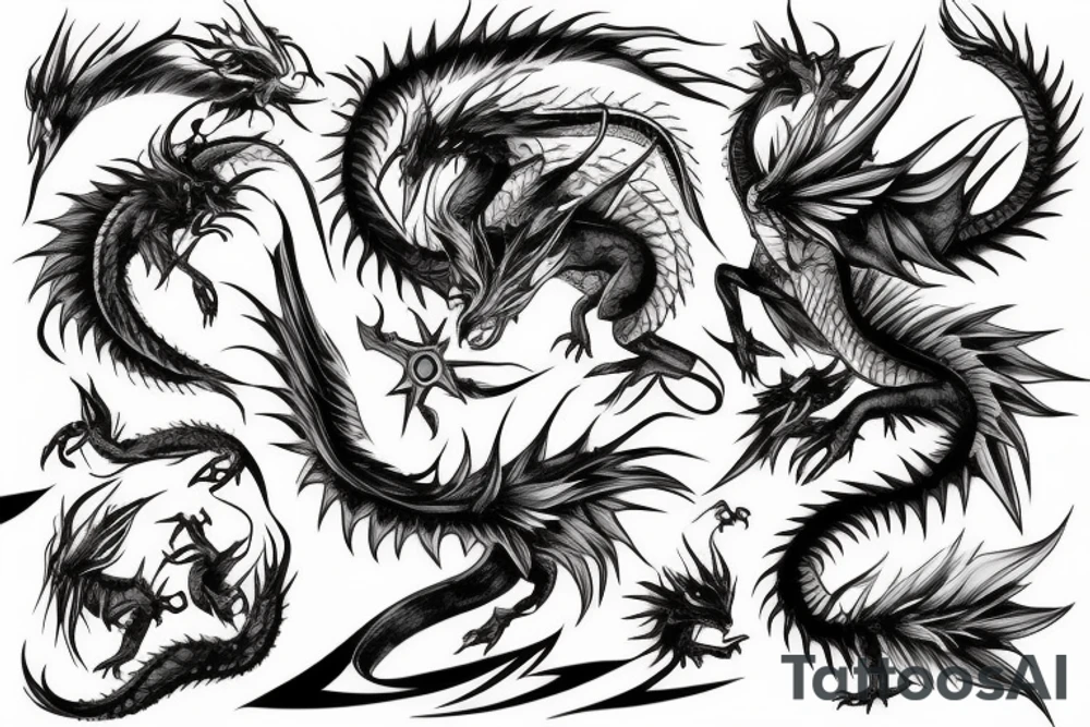 Anime dragon tattoo idea