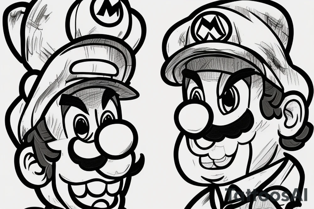 Super Mario & luigi tattoo idea