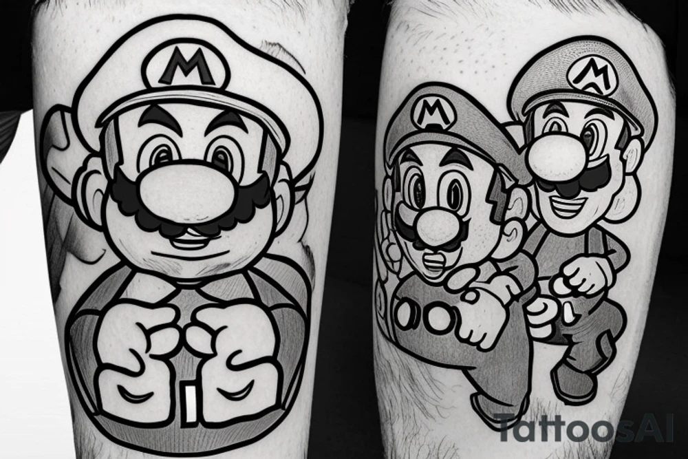 Super Mario & luigi tattoo idea