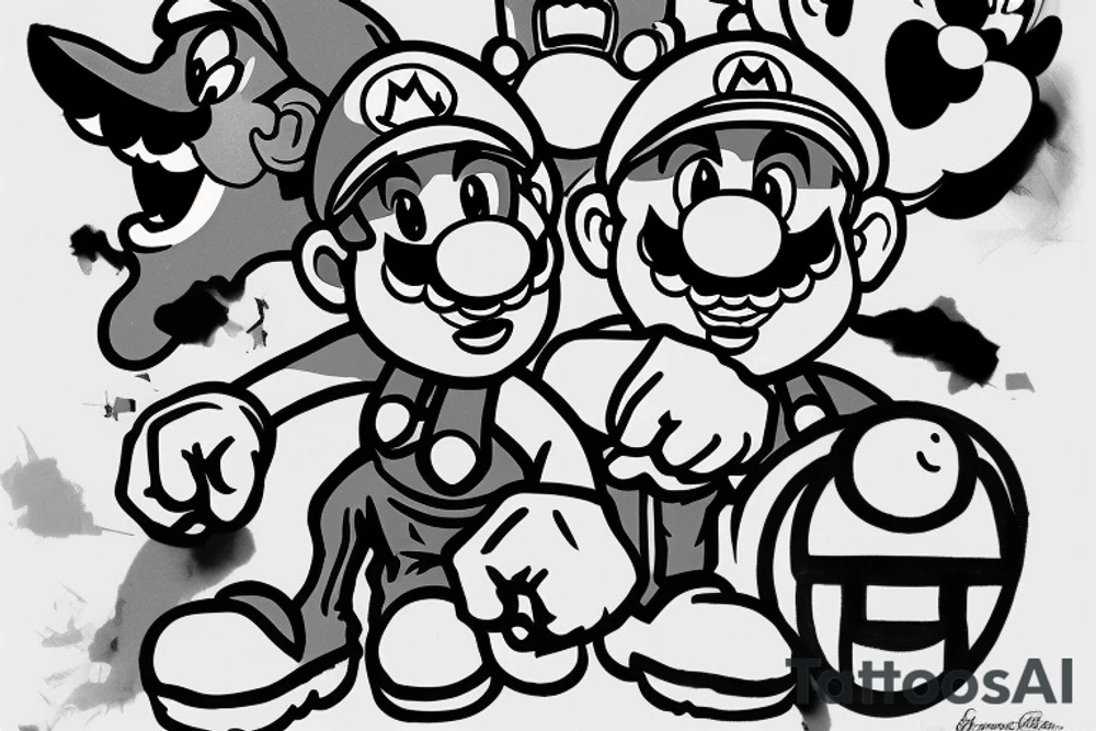 Super Mario & luigi tattoo idea