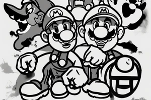 Super Mario & luigi tattoo idea