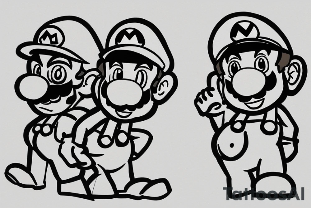 Super Mario & luigi tattoo idea