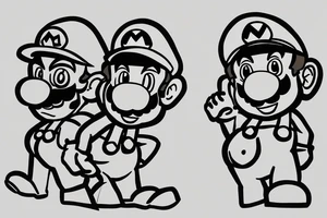 Super Mario & luigi tattoo idea