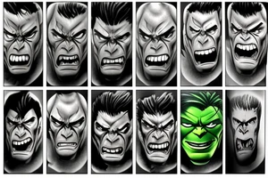 Incredible hulk tattoo idea