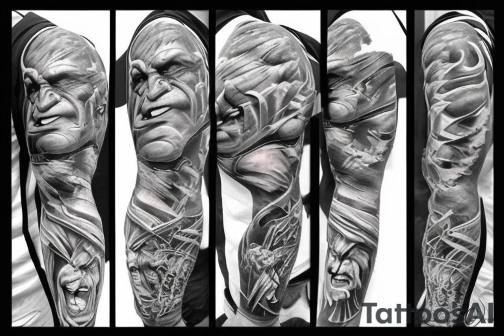 Incredible hulk tattoo idea