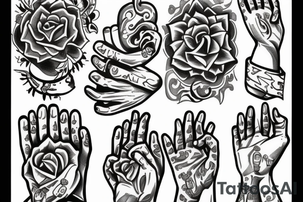 Praying hands tattoo idea