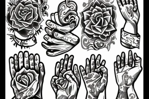 Praying hands tattoo idea