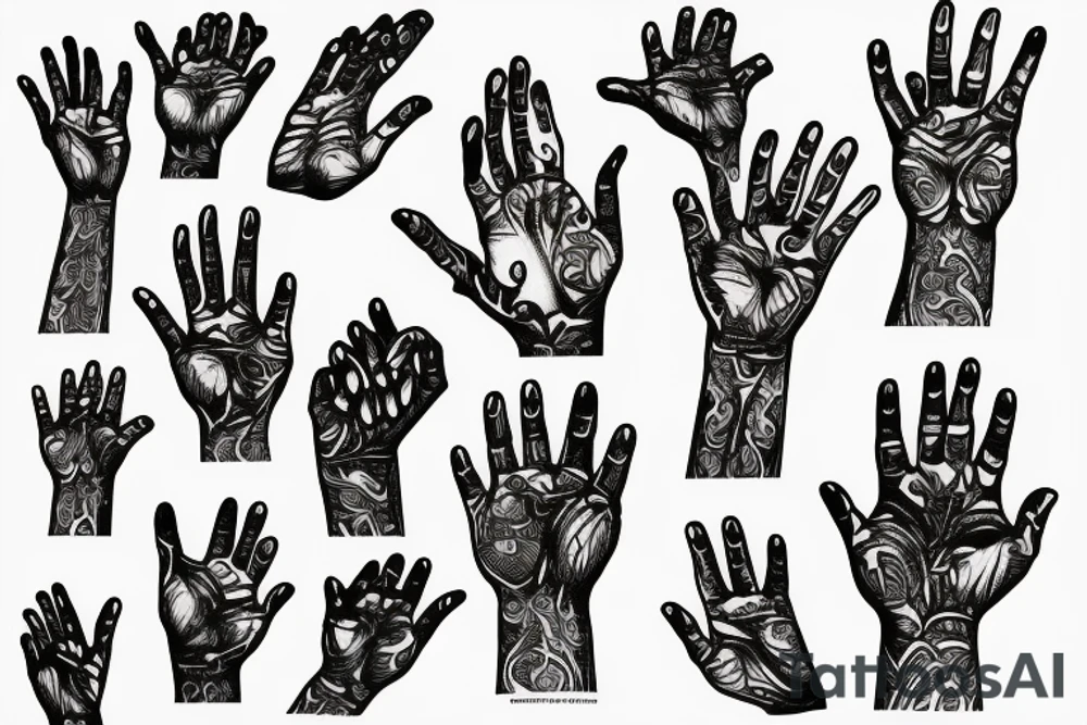 Praying hands tattoo idea
