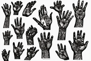 Praying hands tattoo idea