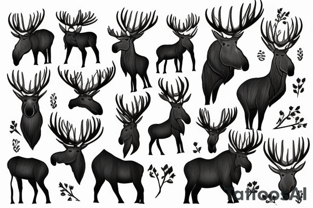 Moose tattoo idea