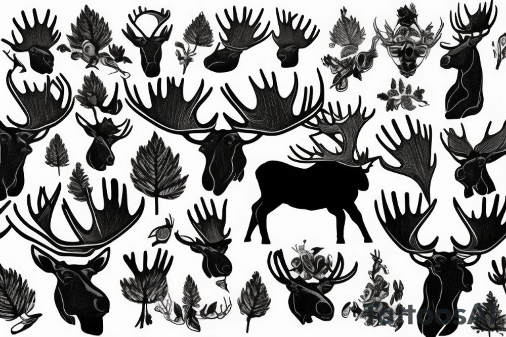 Moose tattoo idea