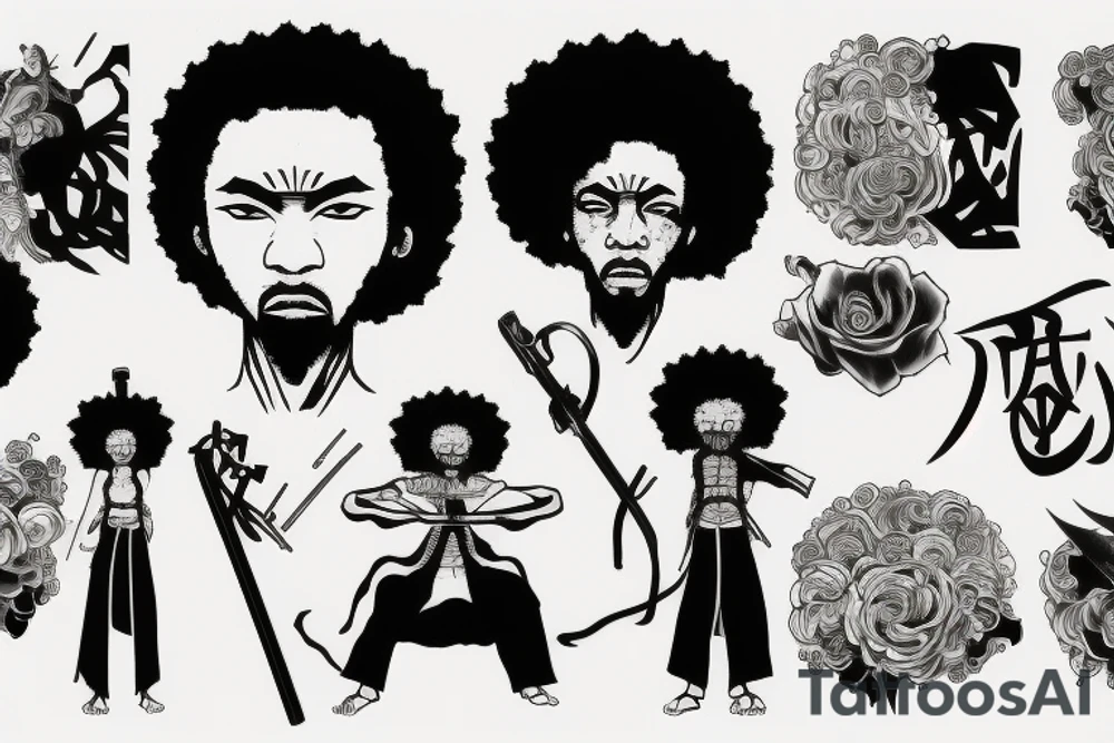 Afro samurai tattoo idea
